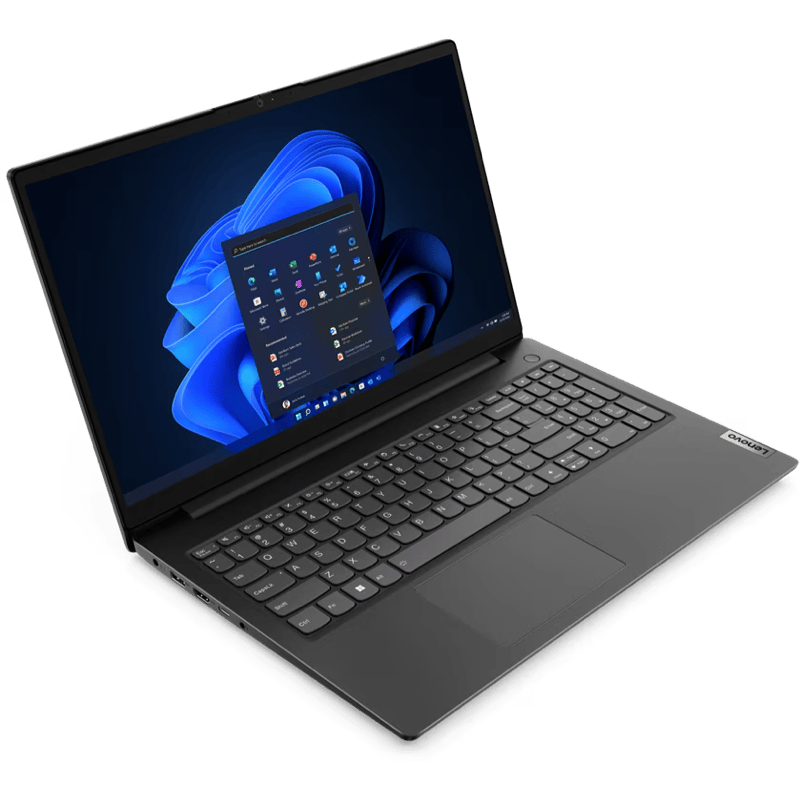 Laptop Lenovo V15 G4 I5-13420H 8GB 512GB W11PRO + 3-letnia gwarancja on-site czarny front lewy obrót