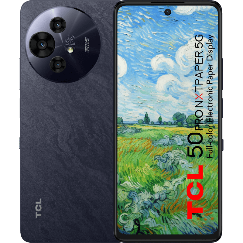 TCL 50 Pro NXTPAPER 5G 8/512GB grafitowy front i tył